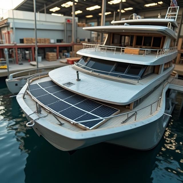 Custom yacht build in progress